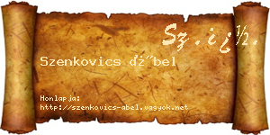 Szenkovics Ábel névjegykártya